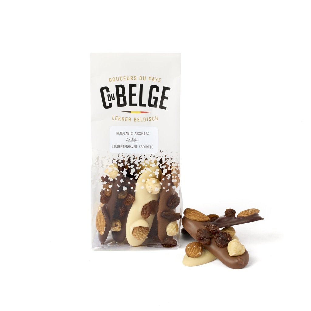 AMBACHTELIJKE CHOCOLADE MENDIANTS ASSORTIMENT PF