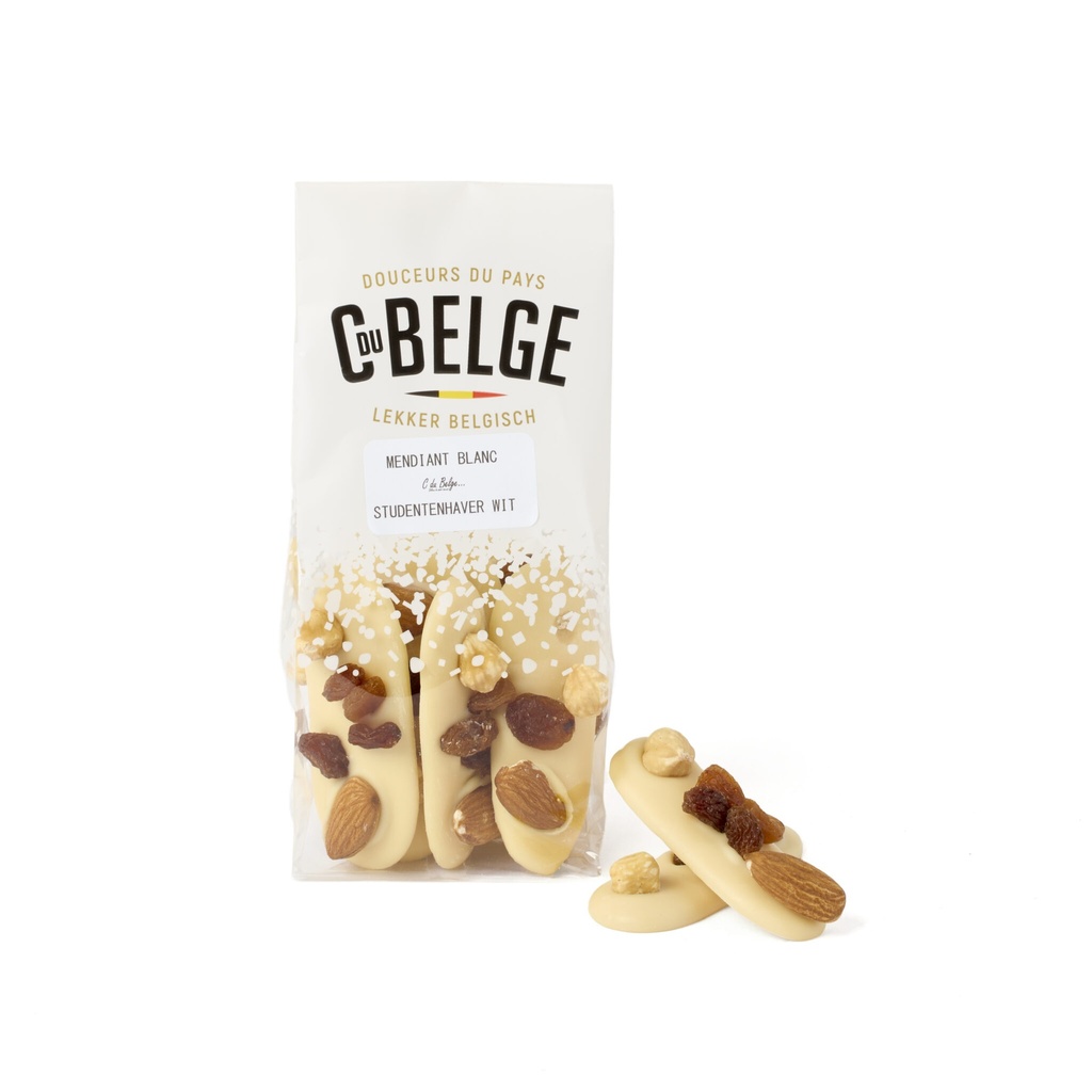 AMBACHTELIJKE CHOCOLADE MENDIANTS WIT PF